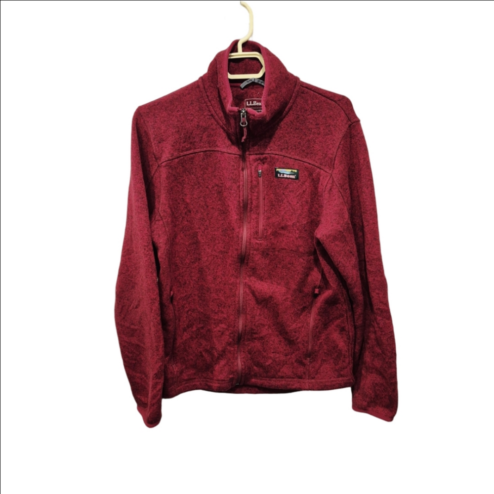 L.L.Bean Full Zip Red Fleece Jacket